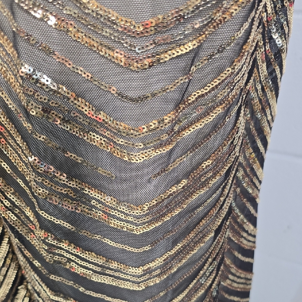 Fashion Nova Black and Gold Dress - Picture 6 of 12